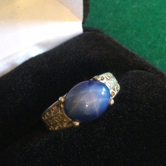 Atlanta Gem & Mineral Show Jewelry - Rare Genuine Blue Star Sapphire Ring